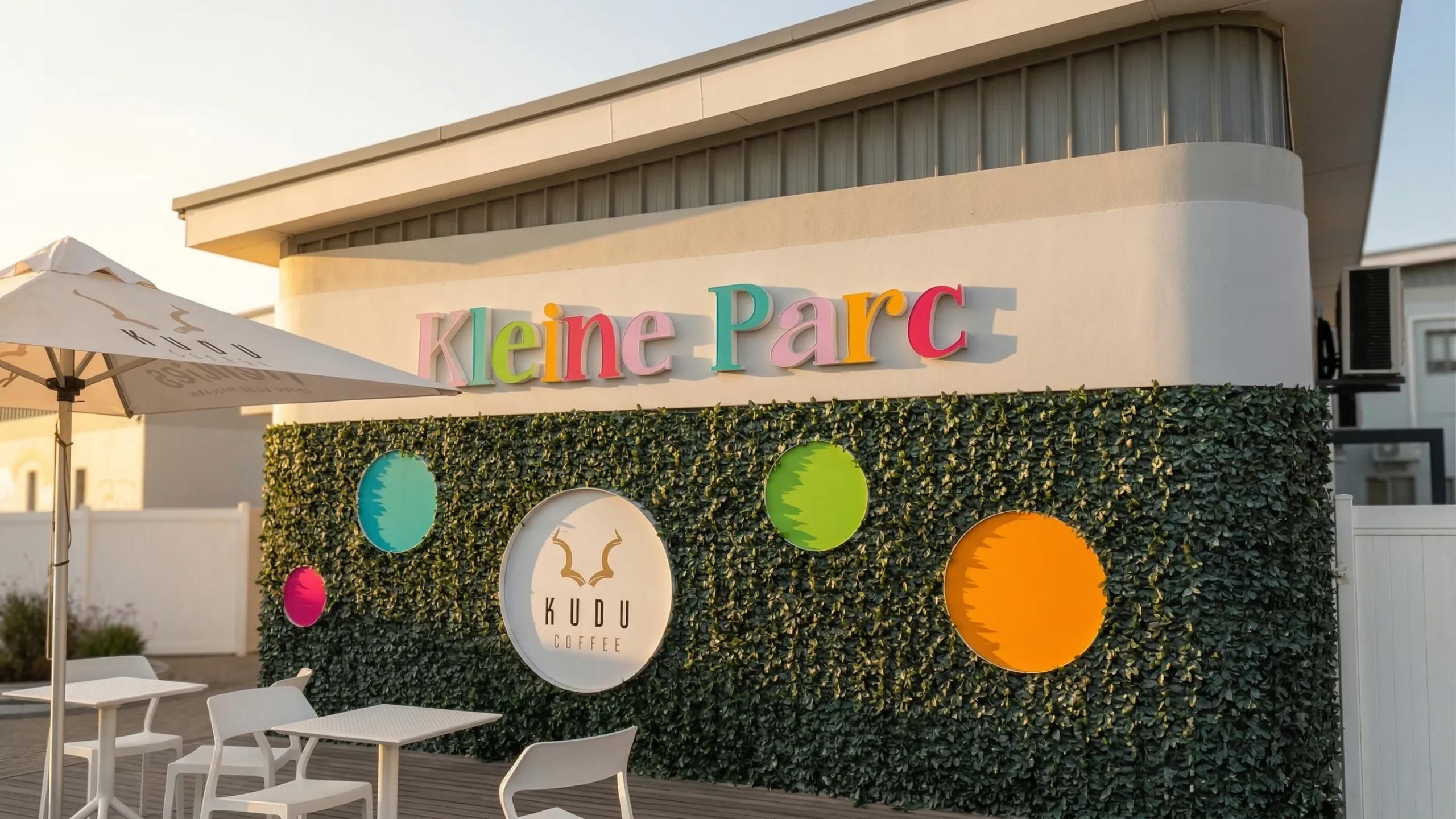 KUDU coffee signage at Kleine Parc Nursery School Paarl